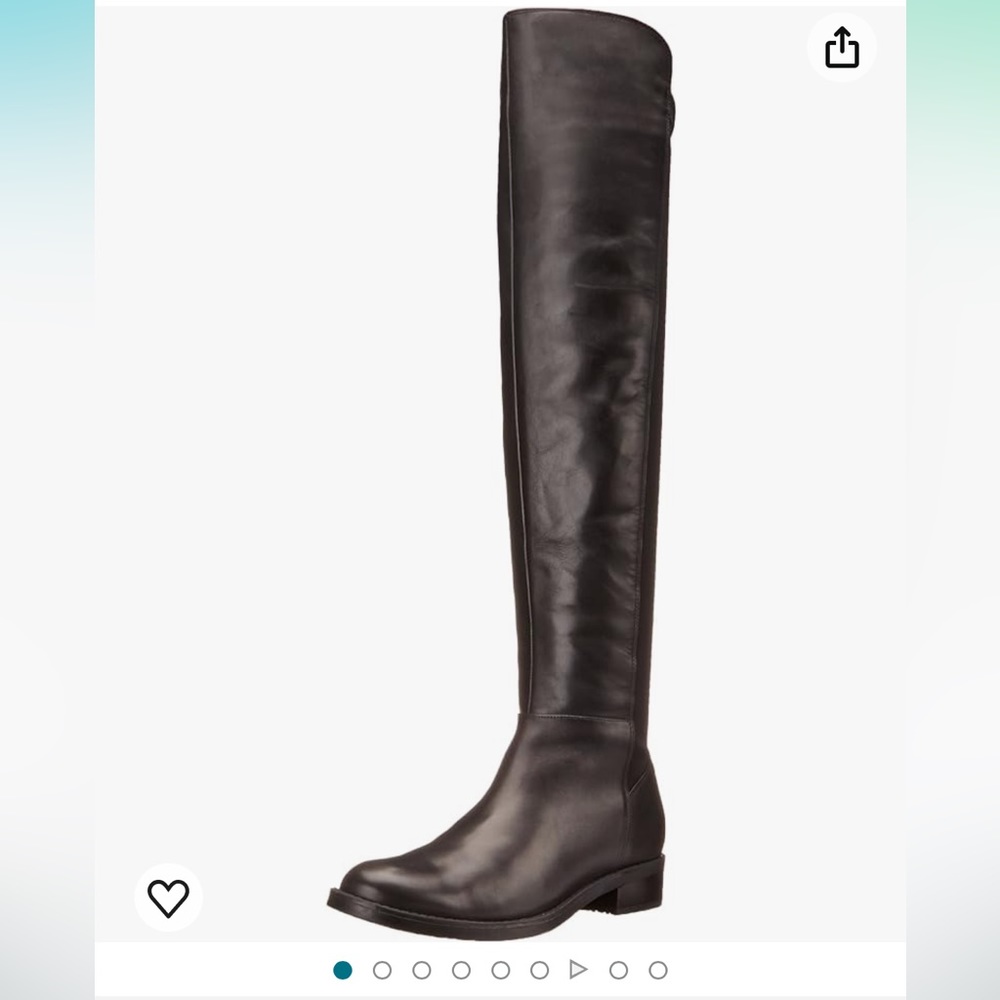 Blondo Eden Black Over-the-Knee Leather Boot, Size 7.5, NWT